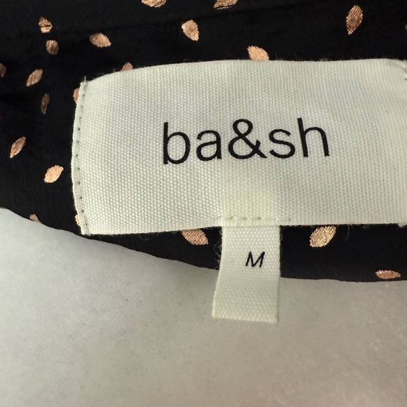 ba&sh Black Top with Gold Dots Size Medium - Picture 2 of 10